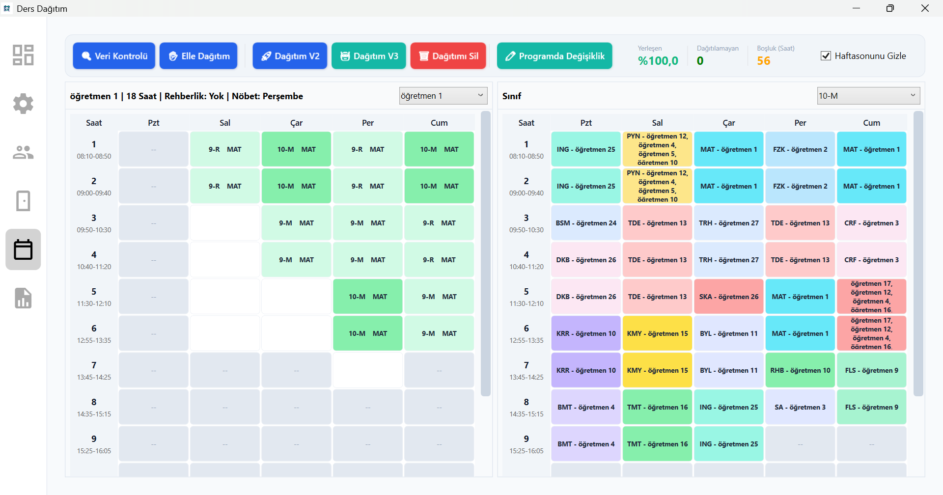 Pusula Ders Dağıtım Ekranı